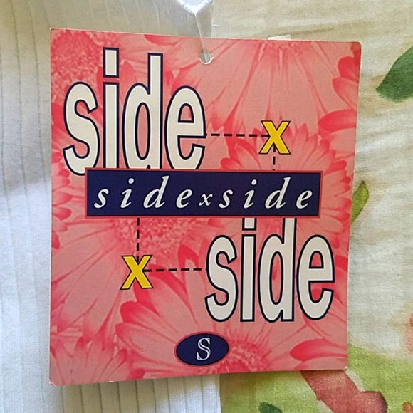 NWT SidexSide White high-neck sleeveless top S - Picture 3 of 3